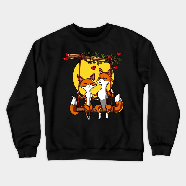 Cute Fox Couple Crewneck Sweatshirt by underheaven